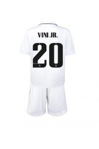 Fotbalové Dres Real Madrid Vinicius Junior #20 Dětské Domácí Oblečení 2022-23 Krátký Rukáv (+ trenýrky)
